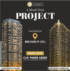 Buy Luxury 1BHK &amp; 2BHK apartments in Bhandup, Mumbai. Shraddha Landmark offers the best flats for sale in Mumbai. Get the best premium quality 1 BHK &amp; 2 BHK flats at the best price.