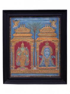 Large Bhagawan Shiva with Devi Parvati Tanjore Painting

A Tanjore painting depicting Bhagwan Shiva and Devi Parvati housed in discrete temple structures. To the left of the viewer is the standing Parvati goddess, with a tall crown and a flat aureole behind Her. These are hallmarks of traditional South Indian iconography. To the right is an abstract Shiva iconography, which is really a lingam with a face painted on it.

Shiva Parvati Painting: https://www.exoticindiaart.com/product/paintings/large-bhagawan-shiva-with-devi-parvati-tanjore-painting-traditional-colors-with-24k-gold-teakwood-frame-gold-wood-paa581/

Lord Shiva: https://www.exoticindiaart.com/paintings/tanjore/shiva/

Tanjore Painting: https://www.exoticindiaart.com/paintings/tanjore/

#indianart #art #tanjorepainting #painting #thanjavurpainting #lordshiva #hindugod #godshiva #hindugoddess #goddessparvati #deviparvati #parvati #homedecor #24kgoldpainting #handmade #woodenframepainting #tanjorepaintingonline #tanjorepaintingprice #bhagwanshiva