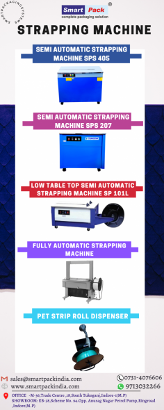 Strapping Machines are packaging machines that help in packaging boxes and bundles tightly. Our company provides you with different types of strapping machines i.e. Pneumatic strapping tool, Manual strapping tool, Semi-automatic strapping machines, etc. By the use of these, you can ease your packaging system. 