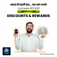 With blockchain based Fayda Shop give crypto coin discounts . Also, give them Crypto Coin rewards to make them your local shop customers for life.