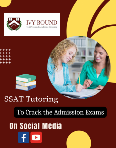 Choose the Highly Rated Personalized Tutor

SSAT tutoring is helping to achieve the entry level exams at university to get free admission and the training is provided with online classes. For more info - (844) 394-3692.