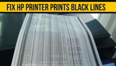 HP printer printing black lines is a common issue. Most of HP printer users has faced horizontal and vertical black lines on paper issue. The HP printer prints black lines issue can be caused due to dirty scanner glass, dried or low ink, damaged printer print head and more. Read the simple steps to fix the HP printer prints black lines issue. 
