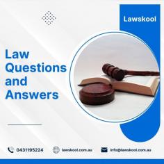 Get company law questions and answers that make you smarter enough to crack all the law questions. Use your time efficiently to focus in the right direction and make your mark among your mates and make your future bright with our study materials. Visit our website to know more. https://www.lawskool.com.au