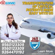 The Medivic Aviation Air Ambulance Service in Patna furnishes you according to need, not according to the cost. You can easily afford charter aircraft or commercial flights with a state-of-the-art ICU setup and all medical aids for saving the patient’s life. We also render bed-to-bed patient shifting services with expert medical panels.

Website: http://bit.ly/2oYhqmW