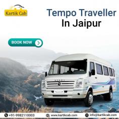 Kartik Cab provides Luxury Tempo Traveller Hire Jaipur and Tempo Traveller hire in Jaipur for local sightseeing and outstations, Book Tempo Traveller in Jaipur, Rajasthan at affordable rates for different occasions.