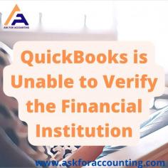 QuickBooks is unable to verify the financial institution when attempting to manually import the Webconnect file downloaded or #QBO does not accept a specific bank ID. This error causes by entering incorrect bank details when downloading a bank statement file from AutoEntry https://www.askforaccounting.com/quickbooks-is-unable-to-verify-the-financial-institution/