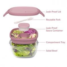 Glass Salad Container | Leak Proof Salad Container