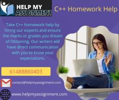 = Take C++ homework help by hiring our experts and ensure the marks or grades you dream of Obtaining. Our writers will have direct communication with you to know your expectations. It will help Them give You complete satisfaction. You will also get free professional advice, a money-back Guarantee, Free Turnitin reports, round-the-clock customer support services, privacy, and transparency. 