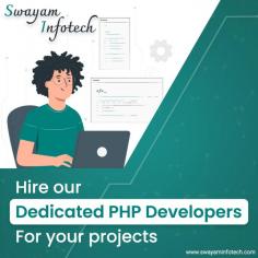 Are you looking for experienced and qualified PHP developers for your project?
We have a highly qualified team of PHP developers who deliver high-performance web applications using PHP and PHP frameworks.
.
Visit: https://www.swayaminfotech.com/services/php-development/