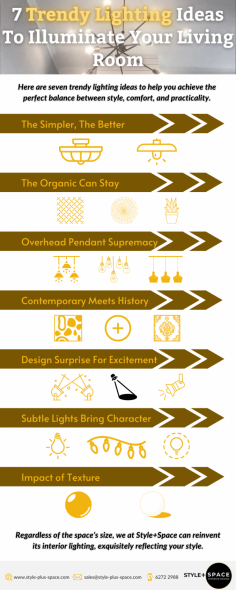 Here are seven chic lighting concepts to help you achieve the flawless balance between style, comfort, and practicality.
Because a well-illuminated living room produces a unique ambience at home, making it an utter dream for various homeowners. Keep it stylish and classy with this list of trendy lighting ideas.

You may incorporate with the best interior designer in Singapore to achieve these ideas.