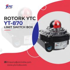 Rotork YTC  YT-870 limit Switch box - Visual position indicator - Easy adjustment of cam position - 6 contacts of terminal ports - All plastic body - Compatibility with any rotary motion actuator

Rotork YTC Smart Positioner, Electro Pneumatic Positioner, Volume Booster, Lock Up Valve, Solenoid Valve, Position Transmitter, I/P Converter Distributors, Suppliers, Traders, Wholesalers India

For any Enquiry Call Us: +91-11-2201-4325, For Bulk Order Email at : Enquiry@ytcindia.com, Our Website :- www.ytcindia.com