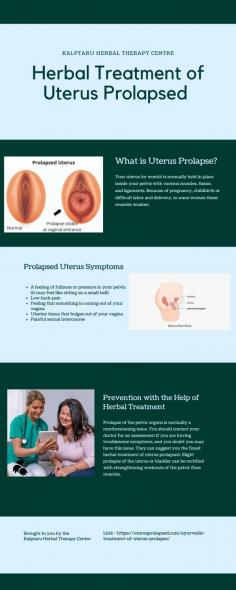Are you looking for Herbal treatment of uterus prolapsed then must visit Kalpataru Herbal Therapy Centre they offered the best Ayurveda treatment for Uterus Prolapsed. 