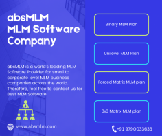 The only reason to choose absMLM for purchasing MLM Software is our vision - we deliver our best and profitability. absMLM is a professional and experienced MLM software developer with clients worldwide.

To avail our services contact us for further inquiries.
Mail: vsjayan@gmail.com
Visit site: absmlm.com
Phone: +91 979 003 3633



