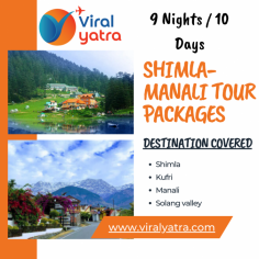 We are a tour operator company based in Chandigarh that offers amazing Shimla Manali tour packages . Our packages are designed to help tourists explore the natural beauty of the hills, and we provide complete assistance for a hassle-free holiday. We have a team of experts who will help you select the perfect package and make your holiday memorable- https://viralyatra.com/trip/shimla-manali/