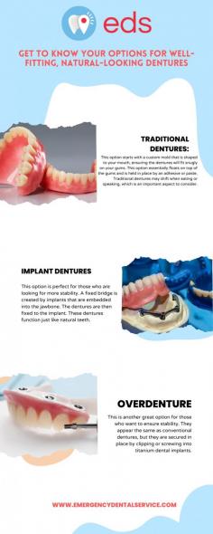 Get to Know Your Options for Well-Fitting, Natural-Looking Dentures

A dental emergency is something that should be resolved as soon as possible, no matter what the problem is. Don’t let the problem get worse just because it seems minor, and don’t let yourself suffer without teeth because you can’t get an appointment with your regular dentist. We provide The Best Affordable Dentures Cost in Connecticut. For more info contact us at 1-888-351-1473 or visit here https://www.emergencydentalservice.com/dentures/state/connecticut

