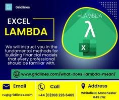 Lambda is crucial. Due of what it enables Excel to do as well as what it reveals about Microsoft's outlook for Excel's future. Lambda indicates that Microsoft is still working to make Excel a meaningful analysis platform in the now and the future. Both advanced financial issues and foundational core modelling skills are covered in the course. This course will provide you the skills necessary to present well-designed financial models in a few weeks.  Click here to get more details: https://www.gridlines.com/what-does-lambda-mean/