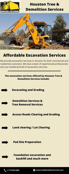 We are an excavation company located in Houston, TX. We provide full excavation services including drainage, highway construction, site development, sidewalk, and curb installation, foundation and trench preparation, and many other services that help make your construction project successful. We have a team of experienced professionals who can handle all kinds of excavation projects with the assistance of our equipment and machines. If you need any kind of excavation services for your residential or commercial property then contact us today at 713-822-6966.