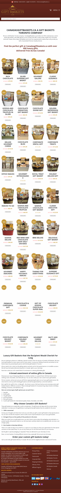Gift Basket Stores in Canada

We are an online Gift Baskets Toronto company and provide over 850 contemporary custom stylish gift baskets, luxury gift baskets, with FREE delivery across Canada

https://canadasgiftbaskets.ca/