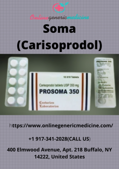 Buy Soma Online for your various types of pain, including complex regional pain syndrome. SOMA is usually prescribed in combination with other medications to provide greater relief. It is also helpful for reducing anxiety and panic symptoms. So why are you so late? Go to the website and check out our website onlinegenericmedicine	
https://www.onlinegenericmedicine.com/soma