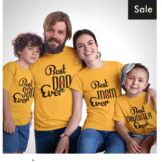 MOM DAD SON & DAUGHTER T-SHIRT BEST MOM DAD SON DAUGHTER EVER
