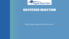 This medication administered when hayfever symptoms first appear can give symptom remission that lasts for the duration of the entire pollen or allergen season (usually three months).

Know more: https://www.regentstreetclinic.co.uk/hayfever-injection-2/