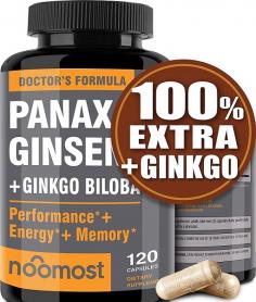 Authentic Korean Red Panax Ginseng + Ginkgo Biloba