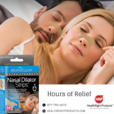 HealthRight Nasal Strips for Runny Nose can help clear up your congestion. Day and nighttime relief from colds due to nasal congestion, allergies, and fitness keep your nose more open. It helps improve sleep during pregnancy. For more information, contact us at +1 877-780-6673, or you can visit our website.