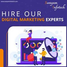 Are you interested in a Create your brand Popular and Grow up your company?
Hire our Digital Marketing Experts to raise your online visibility that meets your ROI. Build your brand, gain more traction and improve your online presence across the globe.
.
Visit: https://www.swayaminfotech.com/services/digital-marketing/