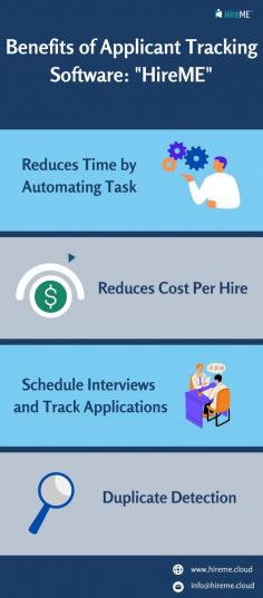 There are various applicant tracking software currently available that can aid in the recruitment process. ATS are used by various businesses to automate the recruitment process. HireME is a powerful applicant tracking software (ATS) that helps businesses streamline their recruitment management processes, save time, and eliminate duplicate work. To know more benefits please visit here: https://www.hireme.cloud/