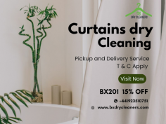 Due to the techniques involved, dry washing curtains is an extremely delicate task. In this case, you must employ the help of qualified curtain cleaners to dry clean your curtains. We have dedicated curtain cleaners with all the necessary equipment work for Curtains Dry Cleaning Watford  Services.