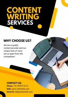 If you're searching for enhanced content writing services, look no further than Unlimitink. Our expert writers specialize in creating personalized content to reach all your needs. Give us a call today so we can help you create interactive material that captivates your readers and grows conversion.