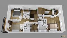 3D Floor Plan Design services of an Elegant house in Meridian