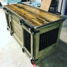 Our custom extra-large double dog crates are eye-catching because of their quality, design, and substantial size.  These are big kennels, which is why we want to make sure you’re happy with the way it looks at home. 

Buy now: https://kennelandcrate.com/products/Double-Extra-Large