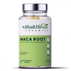 Health Veda Organics Maca Root Capsules are packed with nutrients that boost reproductive health & charge you with energy. It also enhances stamina & promotes a happy married life. An advanced formula of energy potion packed in capsules, the product boosts performance & energy.
