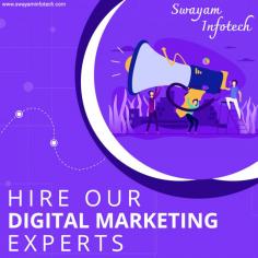 Hire our digital marketers to improve online brand visibility, website rankings, visitor traffic, and lead generation. We provide digital marketing experts that help to boost your sales and leverage various strategies to enhance your business reach.
.
Visit: https://www.swayaminfotech.com/services/digital-marketing/