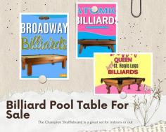 Save on billiards and pool tables at goldenwestgames.com. Shop a great selection of billiards, including five-pocket and eight-ball cues, step savers, and more on sale right now.