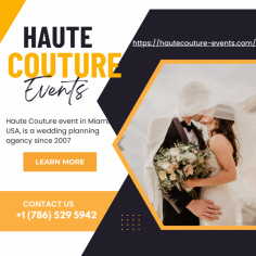 Haute Couture Events is the premier wedding planner in Miami, specializing in creating luxurious and elegant weddings that are tailored to each couple's unique style and vision. With a team of experienced professionals, they bring a fresh and modern approach to planning and executing the perfect wedding.

See More At:  https://hautecouture-events.com/