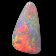 Neon Bright Multi Color Flash Dark Opal 2.6 ct
Natural Solid Untreated Australian Dark Opal / Semi Black Opal Polished Stone
Weight : 2.6 ct
Dimension : 17×10.5×2 mm
Source : Lightning Ridge, NSW, Australia
Size and weight are approximate