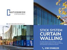 A type of curtain walling that can be used on both small and large structures is wooden curtain walling. On the construction site, all units in this system are pieced together. Contact Nationwide Curtain Wall today for more information and a free proposal on Stick System Curtain Walling.
