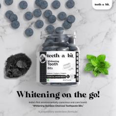 Get a brighter smile and freshness on the go with whitening mouthwash bits, an alcohol free, naturally foaming portable tablets made with a blend of plant-based and clinically approved whitening agents to brighten your teeth and smile naturally. For best results, use twice daily for 30 days.