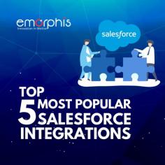 Discover the top 5 most popular and trending Salesforce Integrations to enhance customer relationships, experience, sales process and overall business productivity. This Salesforce Integration helps businesses to streamline the sales process and strengthen decision-making capabilities.