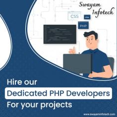 Are you looking for experienced and qualified PHP developers for your project? Hire dedicated & expert PHP Developers & Programmers for your critical web development project. We focus on developing scalable and robust web apps and websites.
.
Visit: https://www.swayaminfotech.com/services/php-development/