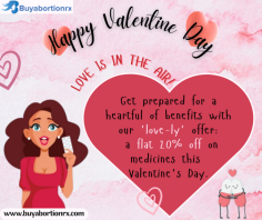 Love is in the Air! Get prepared for a heartful of benefits with our 'love-ly' offer: a flat 20% off on medicines this Valentine's Day.