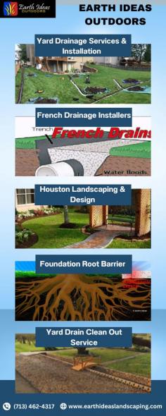 Earth Ideas Outdoors is a Houston landscaping design company that provides various services, from landscape lighting to drainage and sprinkler systems. We have many years of experience in this field. Our experts are here to help guide you through the French drain process. For more information, call us at (713) 462-4317.