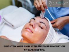 Say goodbye to fine lines, wrinkles, and sunspots with this safe, non-invasive procedure. The advanced technology used at Safe Med Spa delivers optimal results with minimal discomfort, leaving your skin refreshed and revitalized. Book your appointment today and start turning back the clock!