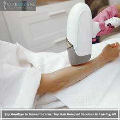 Looking for a painless and effective solution to remove unwanted hair in Lansing? Look no further! Our expert hair removal services use the latest technology to remove hair quickly and easily, leaving you with silky smooth skin that you'll love. Say goodbye to painful waxing and never worry about shaving again - book your appointment today!https://www.safemedspa.com/laser-hair-removal/