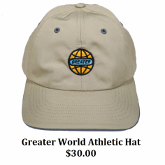 Greater World Athletic Hat
$30.00

There’s no better way to take on the world than with a comfortable hat on one’s head.

-Embroidered graphics
-Adjustable velcro strap

 

We are a small studio and cannot accept returns or exchanges. Please keep this in mind when placing your order.

Stay tuned! After purchasing, you can choose to join our GPS mailing list for sneak peeks, studio updates, and special offers.