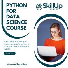 By enrolling in SkillUp Online's Python for Data Science course, you will acquire the necessary expertise to analyze and manipulate large datasets with Python. The course is instructed by experts and includes practical projects, providing you with the essential tools and skills needed to become a proficient data scientist. Take the first step towards advancing your data science career by enrolling today.