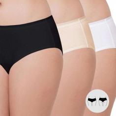 Buy Cotton Hipster Panty Pack Of 3-Mid Waist Mid Coverage Solid Panty online at Wacoal India. Get skin-friendly hipster underwears in various patterns online.