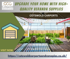 Explore our range of veranda suppliers that are not only functional but also add to the aesthetic appeal of your home. Cotswold Carports has an expert team of designers and builders that creates bespoke verandas that cater to your specific needs.